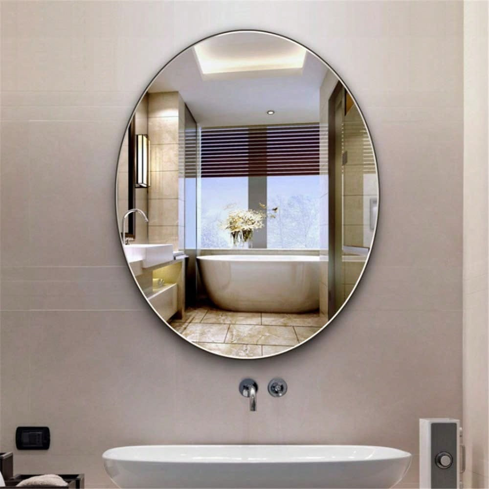 Oval shape acrylic mirror