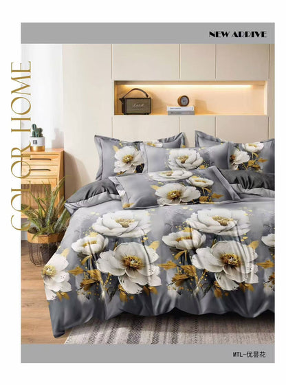 1 KINGSIZE BEDSHEET 4PILLOW CASES