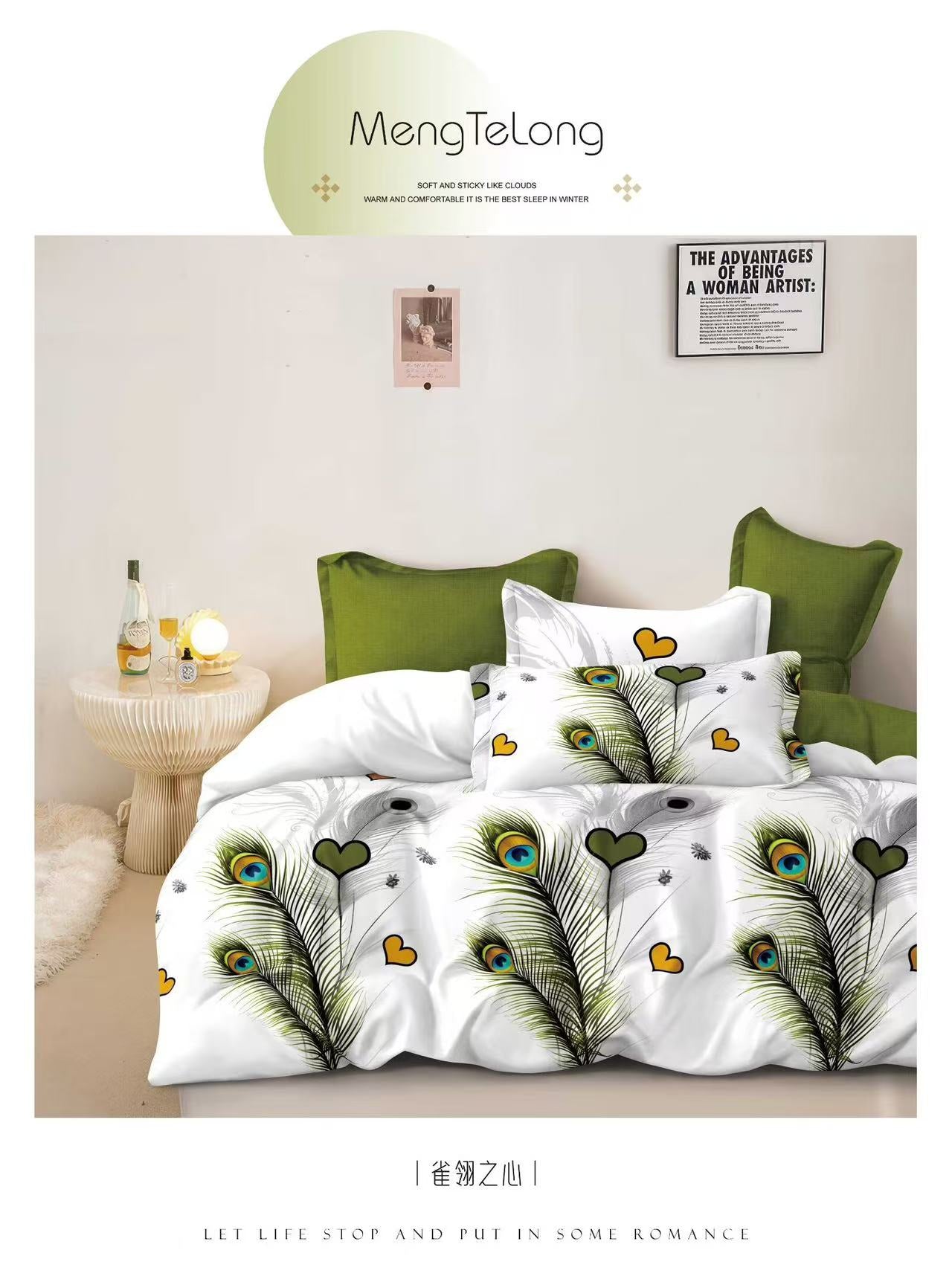 1 KINGSIZE BEDSHEET 4PILLOW CASES