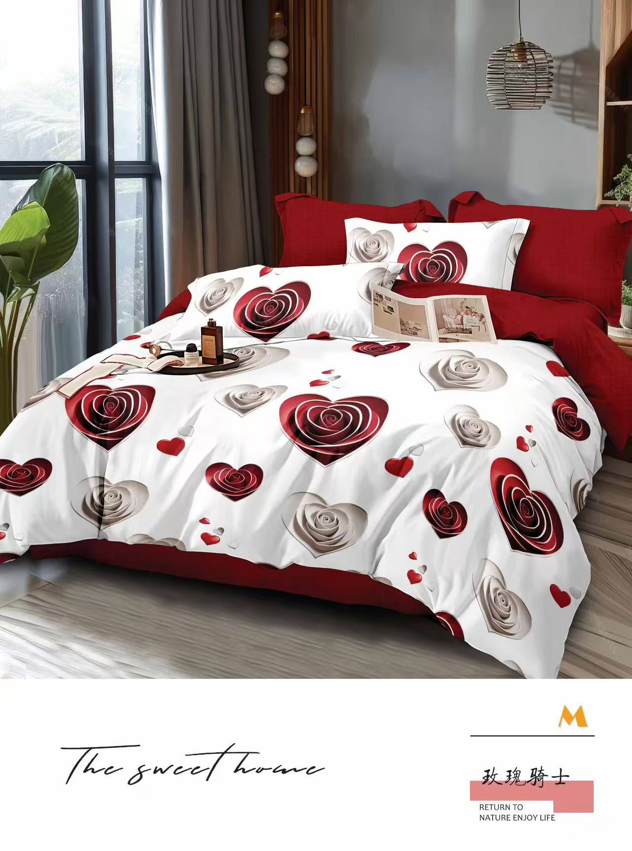 1 KINGSIZE BEDSHEET 4PILLOW CASES