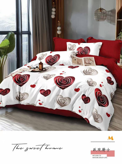 1 KINGSIZE BEDSHEET 4PILLOW CASES