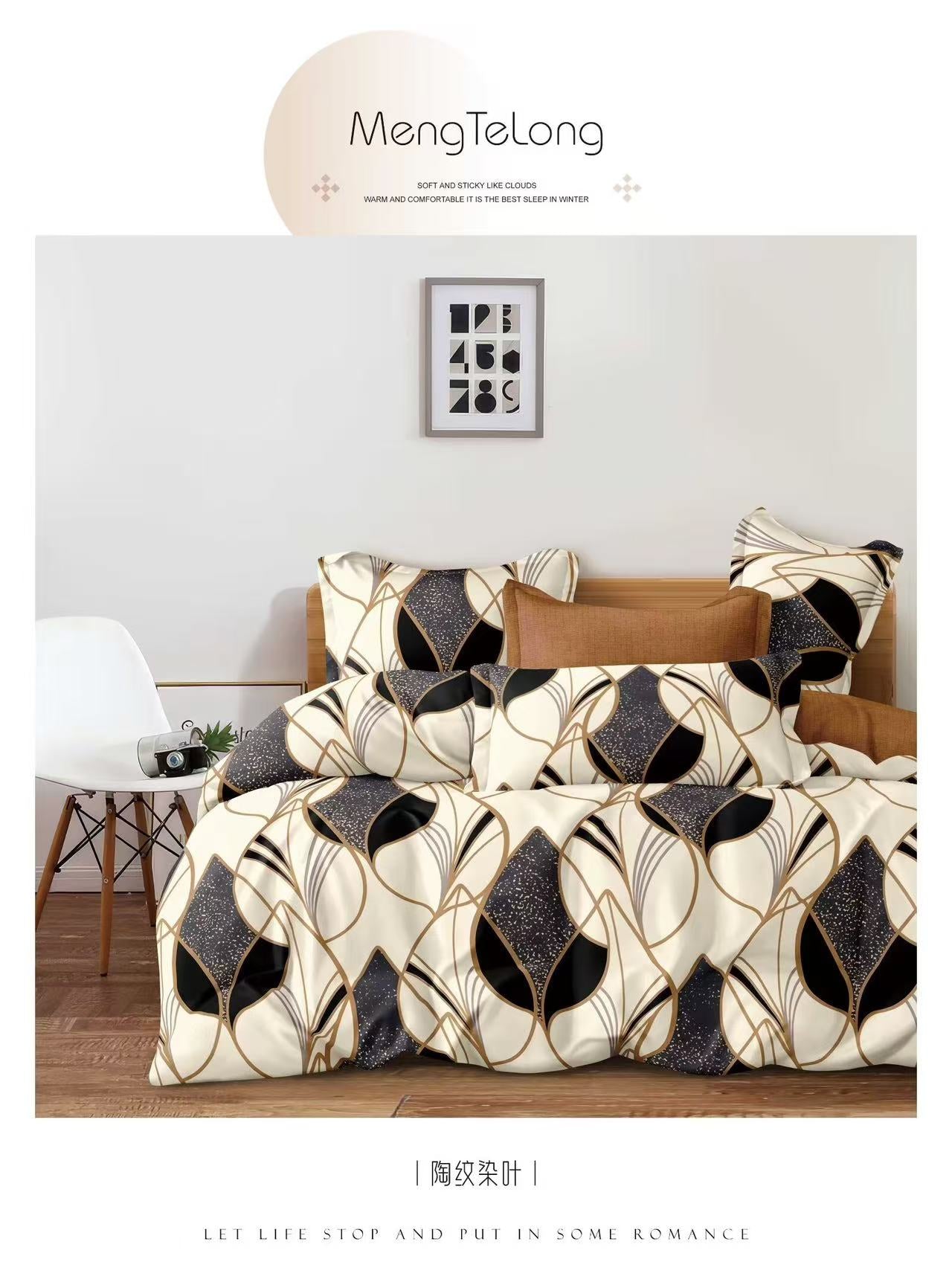 1 KINGSIZE BEDSHEET 4PILLOW CASES
